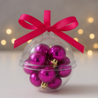 Mini Julgranskulor i Julgranskula Lila