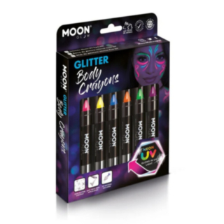 Sminkpennor Neon UV Glitterset