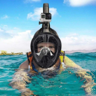 Full Face GoPro Snorkel Mask, Svart