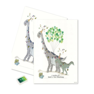 Affisch Fingeravtryck Dinosaurie Grön