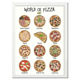 World Of Pizza A4 Affisch