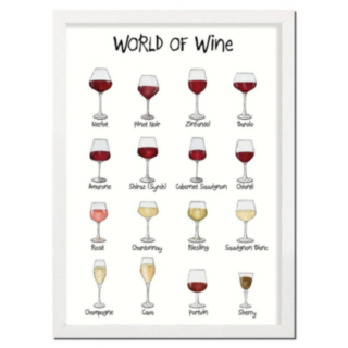World Of Wine A4 Affisch