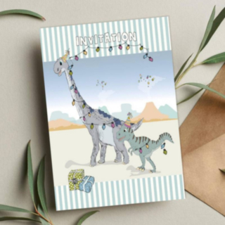 Dinosaurie Inbjudningskort