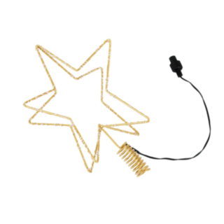 3D LED Julgransstjärna Guld
