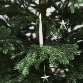LED Julgransljus Silver Stjärna