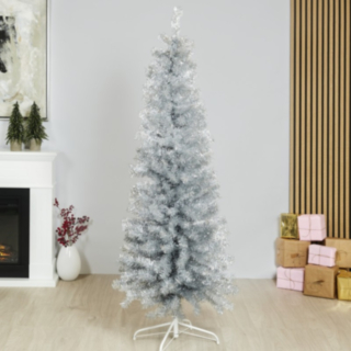 Konstgjord BLING Julgran Silver 180 x 68 cm
