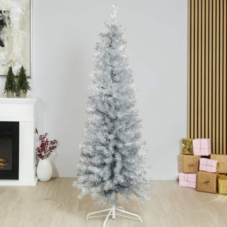 Konstgjord BLING Julgran Silver 180 x 68 cm