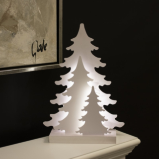 3D LED Julsiluett Julgranar