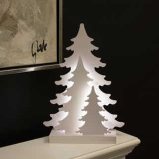 3D LED Julsiluett Julgranar