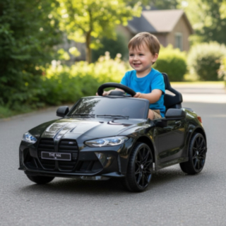 BMW® M4 Elbil För Barn 12V Svart