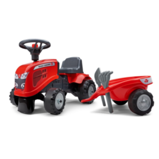 Massey Ferguson® Traktor Gåbil Med Släp Röd
