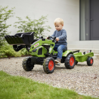 Claas® Traktor Med Skopa & Släp Grön