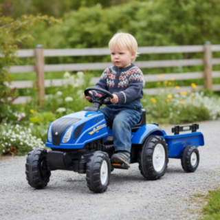 New Holland® Traktor Med Vagn Blå