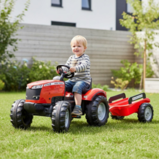 Massey Ferguson® Trampbil Traktor Med Släp Röd
