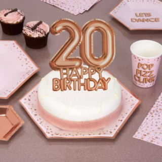 20 År Tårttopper Roséguld