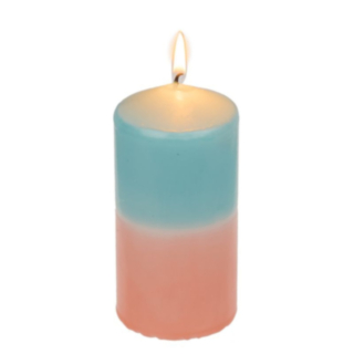 Ombre Blockljus Turkos/Persika