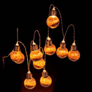 LED Ljusslinga Glitterlampor