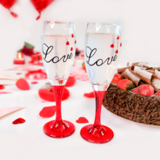 Kärlek Champagneglas