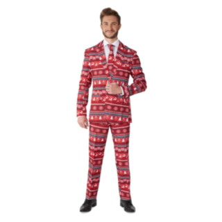 Suitmeister® Nordic Pixel Kostym Röd