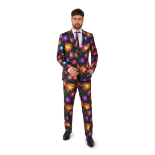 Suitmeister® Fireworks Black Kostym