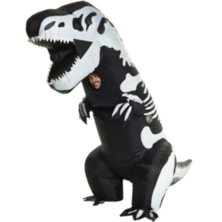 Uppblåsbar Skelett T-Rex Maskeraddräkt