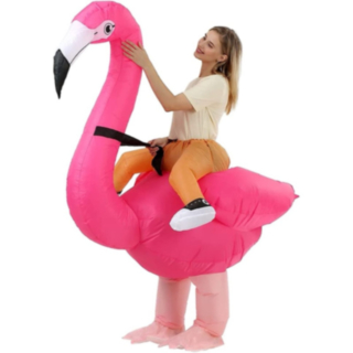 Uppblåsbar Flamingo Maskeraddräkt