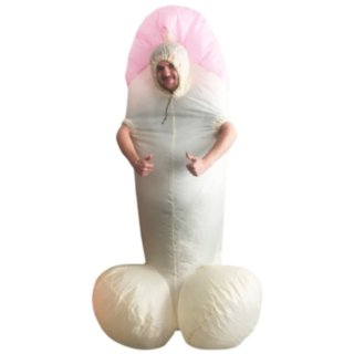 Uppblåsbar Penis Maskeraddräkt Ljusrosa