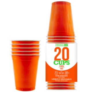 Beer Pong Muggar Orange