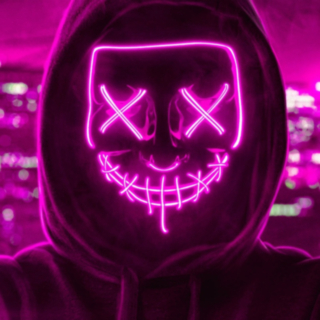 Halloween LED Mask Rosa