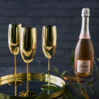 Champagneglas Guld Rostfritt Stål