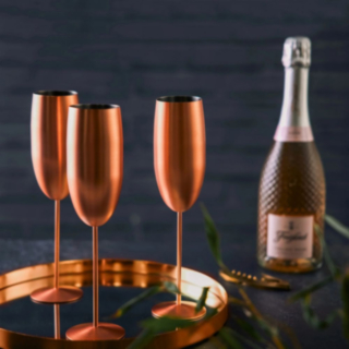 Champagneglas Roséguld Rostfritt Stål