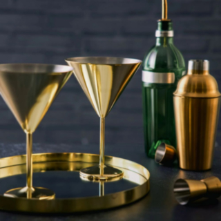 Martiniglas Guld Rostfritt Stål
