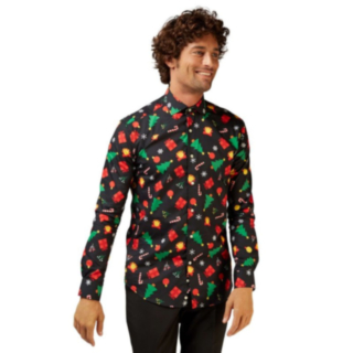 Opposuits® Christmas Icons Black Skjorta