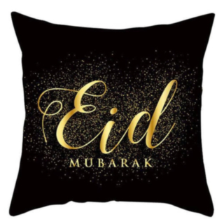 Eid Mubarak Kuddfodral Svart/Guld