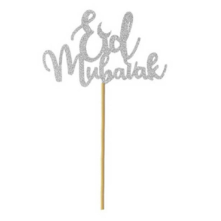 Eid Mubarak Tårtpinnar Silver
