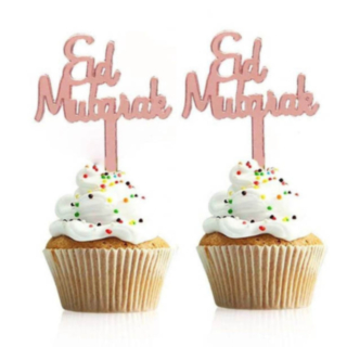 Eid Mubarak Tårtpinnar Roséguld