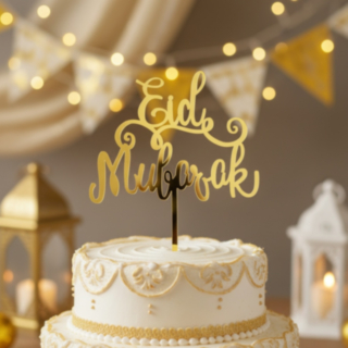 Eid Mubarak Tårttopper Guld