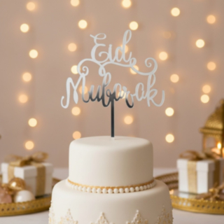 Eid Mubarak Tårttopper Silver