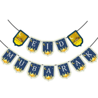 Eid Mubarak Girlang Guld/Blå