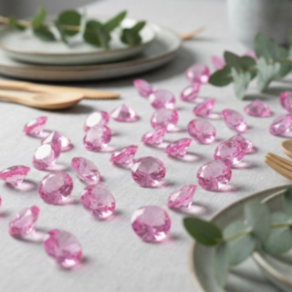 Dekorationsdiamanter Genomskinlig Rosa