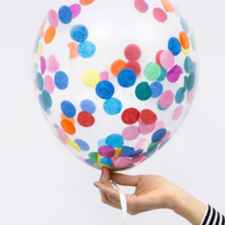 Multifärgade Konfetti Ballonger
