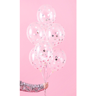 Silver Konfetti Ballonger
