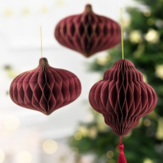 Oval Honeycomb Julpynt