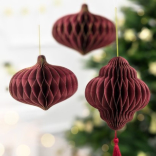 Oval Honeycomb Julpynt