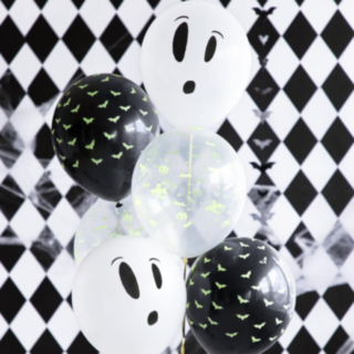 Halloween BOO Ballonger Självlysande