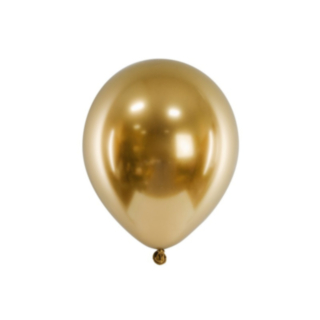 Metallic Mellanstora Latexballonger Guld