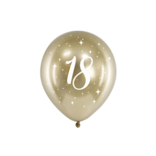 18 År Ballonger Guld
