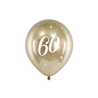 60 År Ballonger Guld