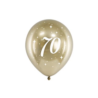 70 År Ballonger Guld