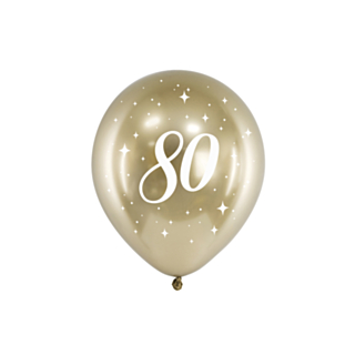 80 År Ballonger Guld
